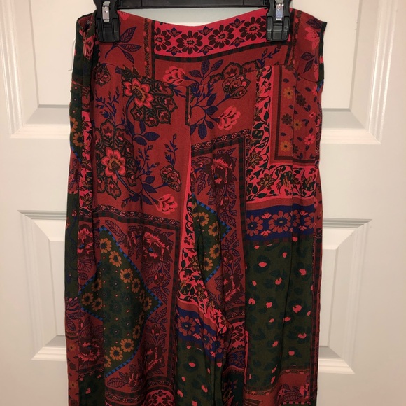 New Farm Rio x Anthropologie Wide Leg Printed Resort Pants Trousers sz S - Picture 10 of 12